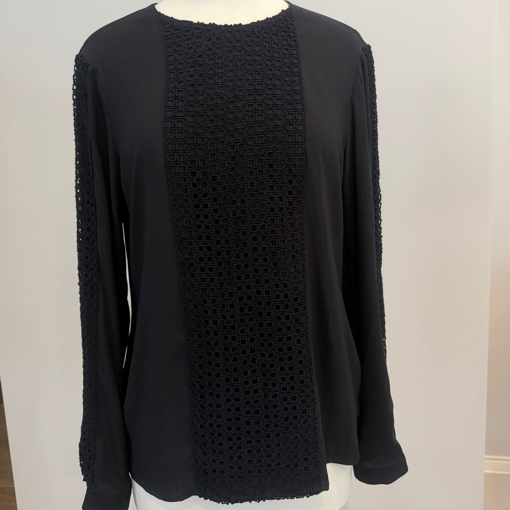 Ann Taylor Black Textured Blazer